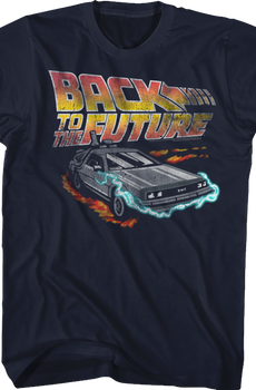 Distressed DeLorean Time Machine Back To The Future T-Shirt
