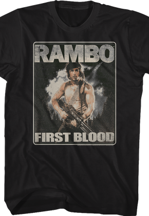 Distressed First Blood Poster Rambo T-Shirt