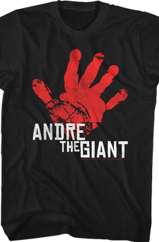 Distressed Handprint Andre The Giant T-Shirt