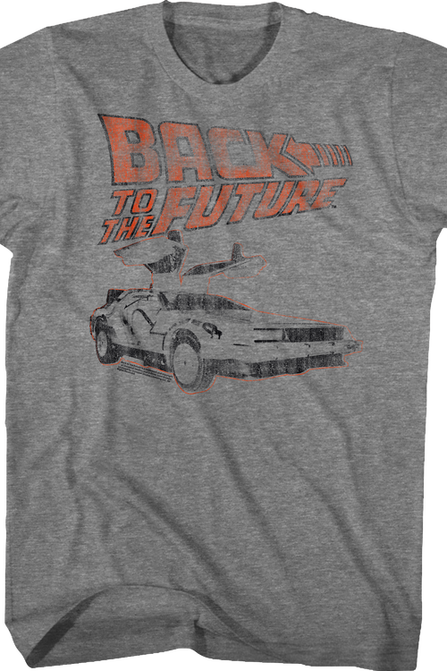 Distressed Logo And DeLorean Back To The Future T-Shirtmain product image