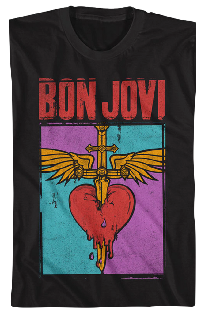 Distressed Logo Bon Jovi T-Shirt