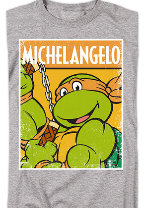 Distressed Michelangelo Photo Teenage Mutant Ninja Turtles T-Shirt
