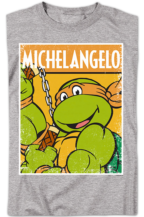 Distressed Michelangelo Photo Teenage Mutant Ninja Turtles T-Shirtmain product image