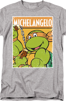Distressed Michelangelo Photo Teenage Mutant Ninja Turtles T-Shirt