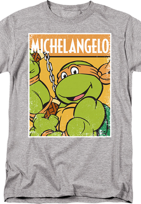 Distressed Michelangelo Photo Teenage Mutant Ninja Turtles T-Shirt