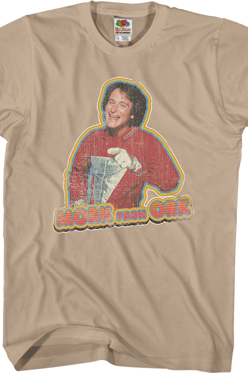 Distressed Mork From Ork Mork and Mindy T-Shirtmain product image