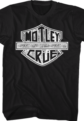 Distressed Motorcycle Logo Motley Crue T-Shirt