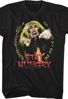 Distressed Stay Hungry Twisted Sister T-Shirt