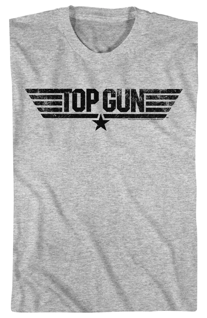 Distressed Top Gun Logo TShirt