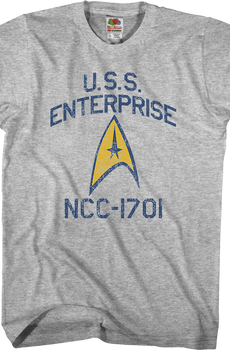 Distressed USS Enterprise Star Trek T-Shirt