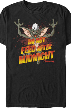 Do Not Feed After Midnight Gremlins T-Shirt