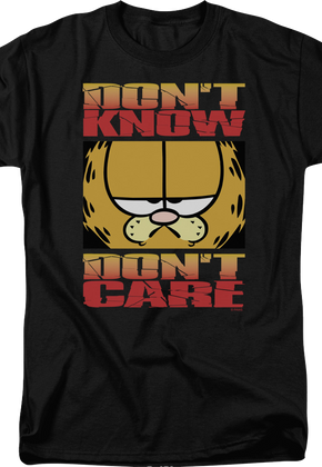Don't Know Don't Care Garfield T-Shirt