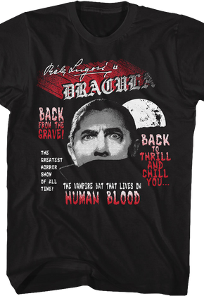 Dracula Back From The Grave Bela Lugosi T-Shirt