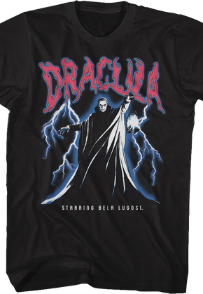 Dracula Lightning Storm Bela Lugosi T-Shirt