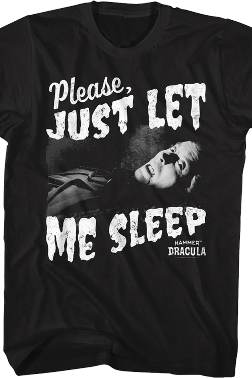 Dracula Please Just Let Me Sleep Hammer Films T-Shirtmain product image