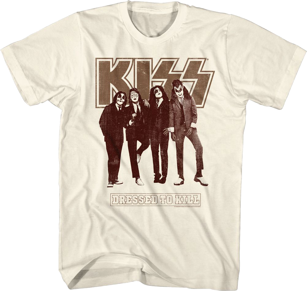 Kiss - Dressed To Kill Photo Image T-Shirt - Black - Adult Shirt 2xl Kiss - Dressed To Kill Photo Image T-Shirt - Black - Adult Shirt 2xl
