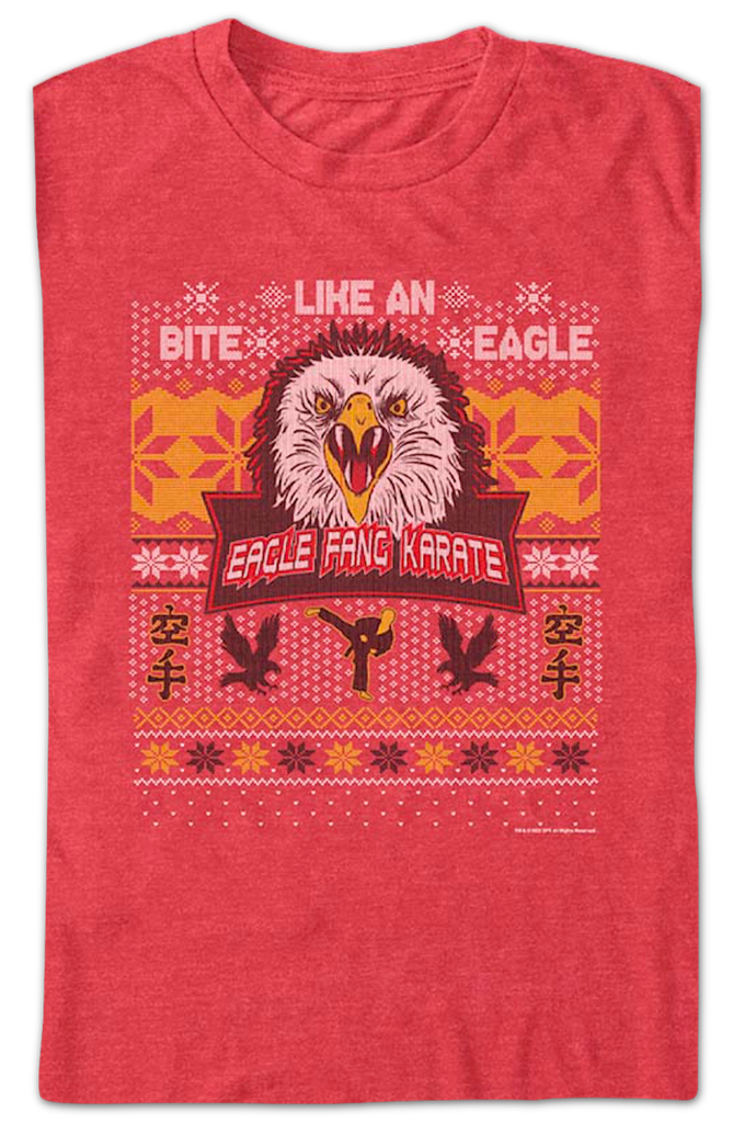 Cobra Kai Eagle Fang Karate T-Shirt For Men - Officially Licensed, Red