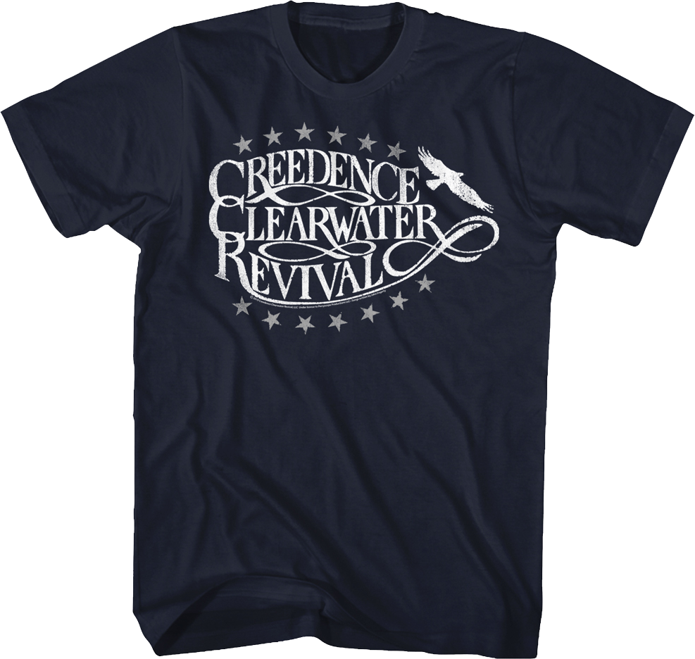 Creedence Clearwater Revival 'Down On The Corner' Black T-Shirt - 100% Cotton Band Tee (Medium)