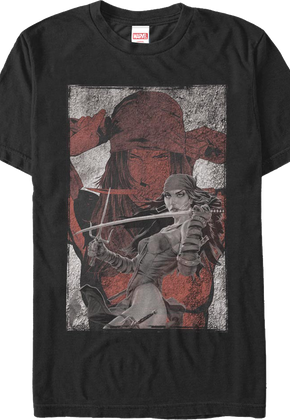 Elektra Collage Marvel Comics T-Shirt