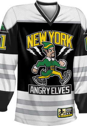 Elf Movie Miles Finch New York Angry Elves Hockey Jersey