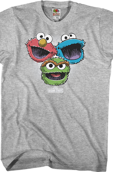 Elmo Cookie Monster Oscar The Grouch Sesame Street T-Shirt