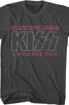 Front & Back Europe 1984 Animalizer Tour KISS T-Shirt