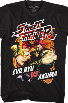Evil Ryu vs Akuma Street Fighter T-Shirt
