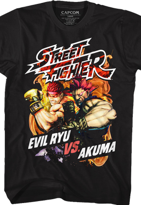 Evil Ryu vs Akuma Street Fighter T-Shirt