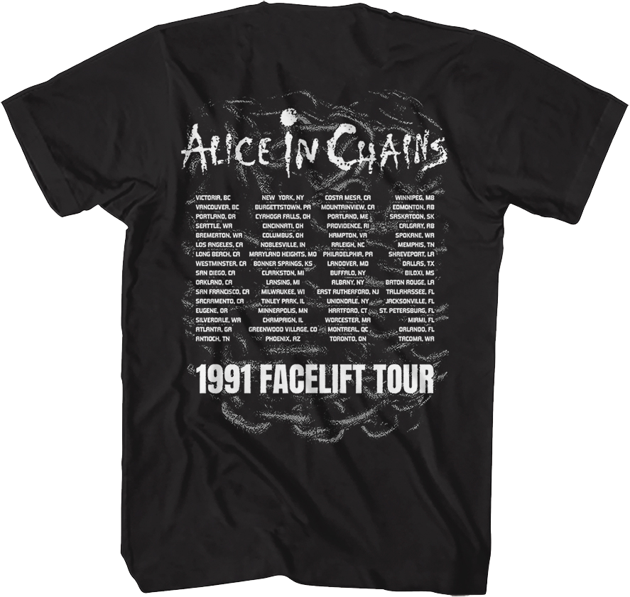 Facelift Tour Front Back Alice In Chains T Shirt