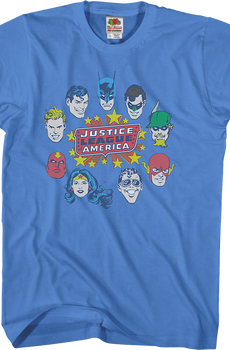 Faces Justice League T-Shirt