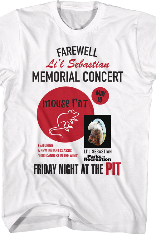 Farewell Li'l Sebastian Memorial Concert Parks and Recreation T-Shirtmain product image