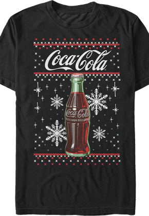 Faux Ugly Christmas Sweater Coca-Cola T-Shirt