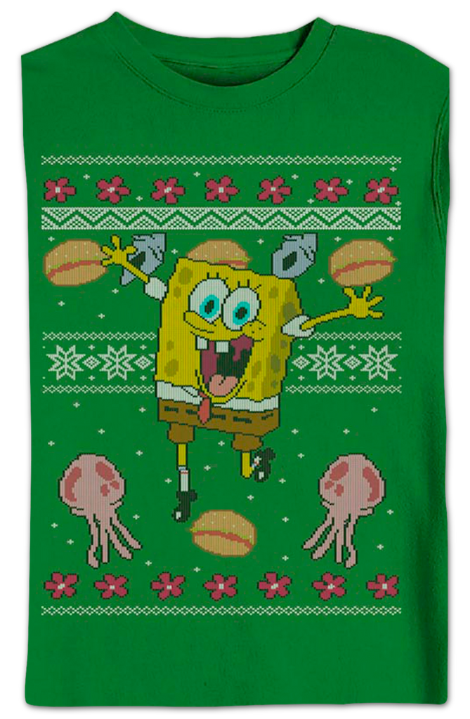 Spongebob ugly 2025 christmas sweater