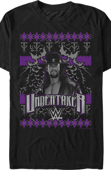 Faux Ugly Christmas Sweater Undertaker T-Shirt