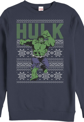 Faux Ugly Incredible Hulk Christmas Sweater