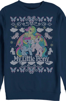 Faux Ugly Knit My Little Pony Christmas Sweatshirt