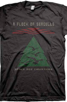 Faux Ugly Knit Space Age Christmas Flock Of Seagulls T-Shirt