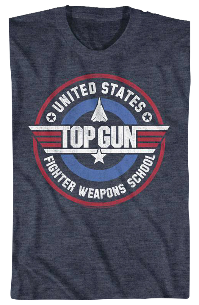 Top Fighter School Weapons T-Shirt Gun
