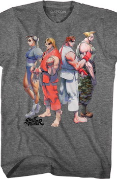 Fighters Lined Up Street Fighter T-Shirt