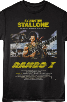 Rambo I French Poster Rambo T-Shirt