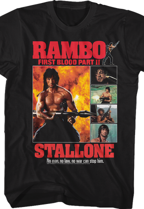First Blood Part II Collage Rambo T-Shirt