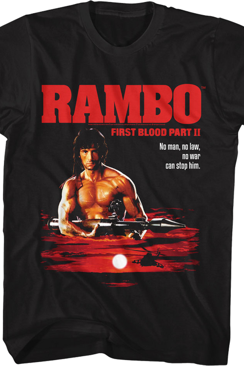 First Blood Part II Tagline Poster Rambo T-Shirtmain product image