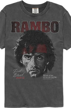 First Blood Pt 2 Portrait Rambo Comfort Colors Brand T-Shirt