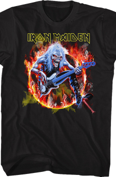 Flaming Circle Iron Maiden T-Shirt