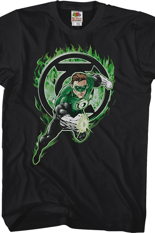 Flaming Logo Green Lantern T-Shirtmain product image