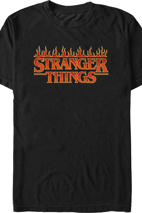 Flaming Logo Stranger Things T-Shirtmain product image