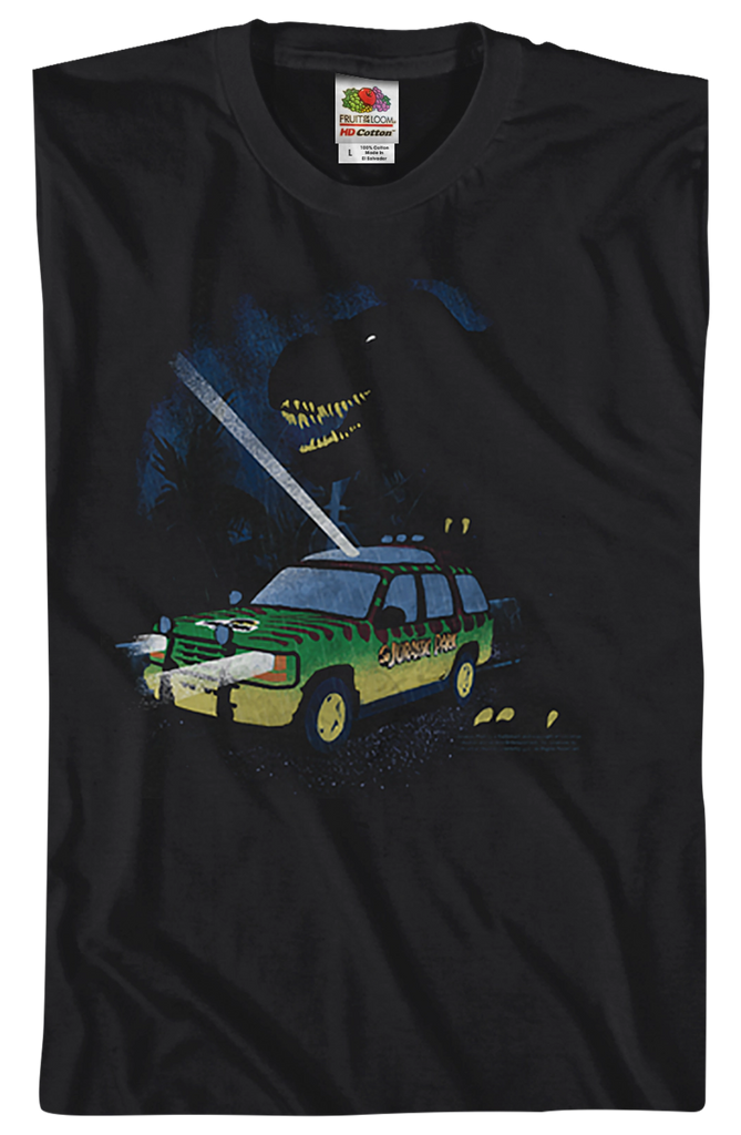Flashlight Jurassic Park TShirt Jurassic Park Mens TShirt