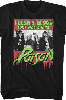 Flesh & Blood 1991 World Tour Poison T-Shirt
