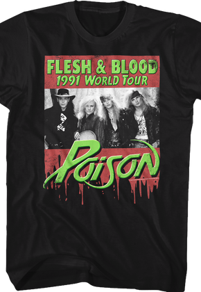 Flesh & Blood 1991 World Tour Poison T-Shirt