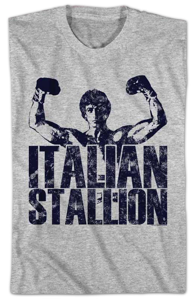 T-Shirt Homme Rocky 'Italian Stallion' - Design Rétro Slogan - Fruit Of The Loom